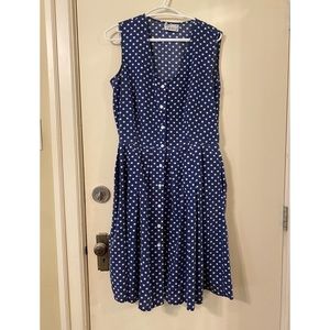 Vintage sleeveless polka-dot summer dress